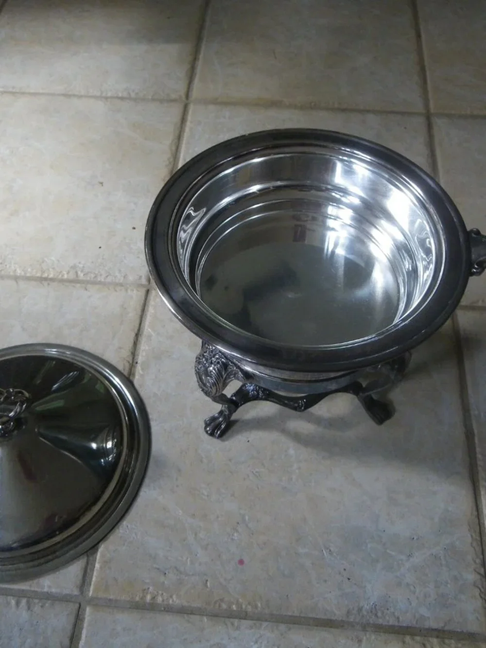 Vintage Silver Plate Elegant Classic Serving Warm Covered Bowl